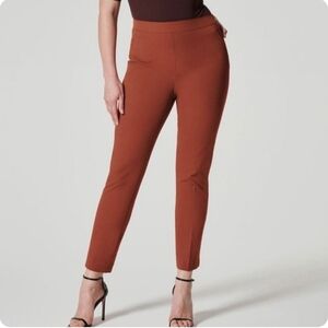 SPANX Women's Perfect Pant On-The- Go Ankle Slim Straight Bronze Glow Size M